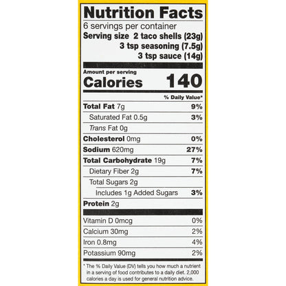 Garden of Eatin', Yellow Corn Taco Shells, Dinner Kit, 12 Taco Shells, 9.4 Oz