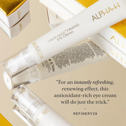 Alpha-H Liquid Gold Firming Eye Cream – Peptide Eye Treatment for Fine Lines, Dark Circles & Puffiness – Brightening Under Eye Cream
