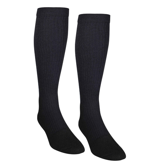 NuVein Compression Socks, 15-20 mmHg Support for Men, Padded Cushion Foot, Knee High, Closed Toe, Black, X-Large
