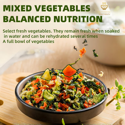 Dehydrated Mixed Vegetables in Can | 400g 14.11oz Long Shelf Life | For Soups, Stews, Ramen, & Daily Cooking | Pantry & Food Supply, Premium Freeze-Dried Fruits, (Dried vegetables)