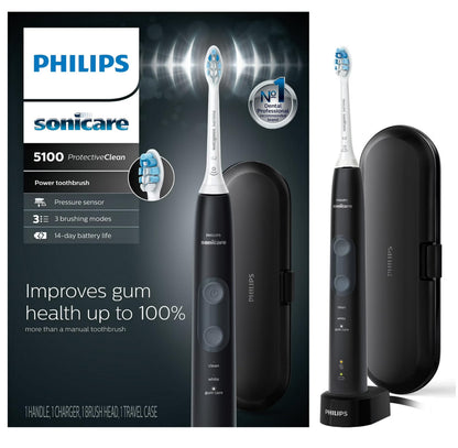 Philips Sonicare ProtectiveClean 5100 Electric Rechargeable Electric Power Toothbrush, Gum Health, Frustration Free Packaging, White, HX6857/32