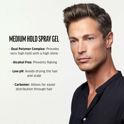 AMERICAN CREW Men's Hair Gel, Firm Hold, Non-Flaking Styling Gel, 3.3 Fl Oz (Pack of 2)
