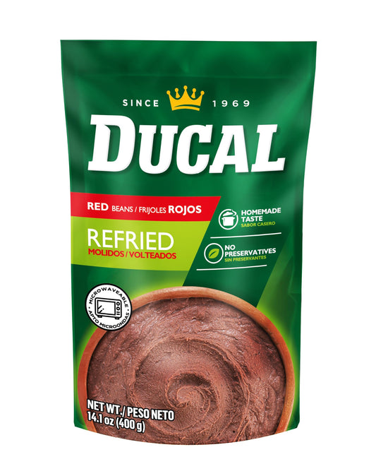Ducal Red Refried Beans Pouch, 14.1 Ounce