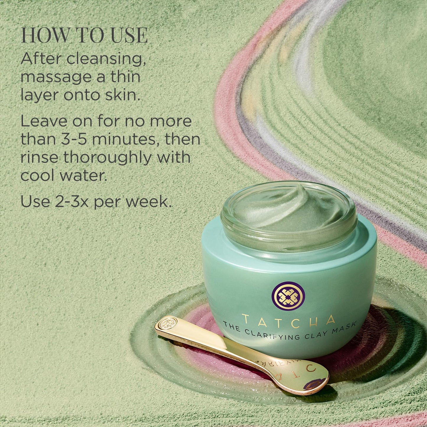 TATCHA The Clarifying Clay Mask | Exfoliating Pore Treatment Creates a Warming Sensation To Open & Purify Pores, 50 ml | 1.7 oz