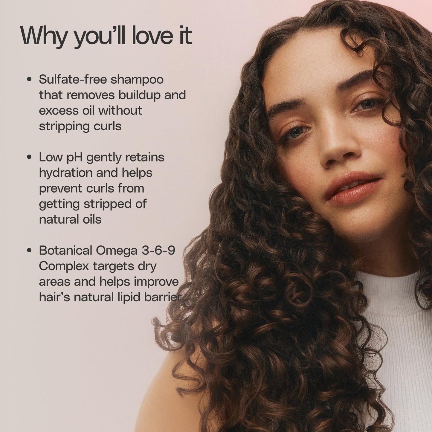 Ouidad VitalCurl+ Clear & Gentle Shampoo for Spiral Curls – Nourishing, Sulfate-Free Cleanser, Balances Curly Hair's pH to Retain Moisture, Elasticity, and Bounce, Silicone & Mineral Oil Free