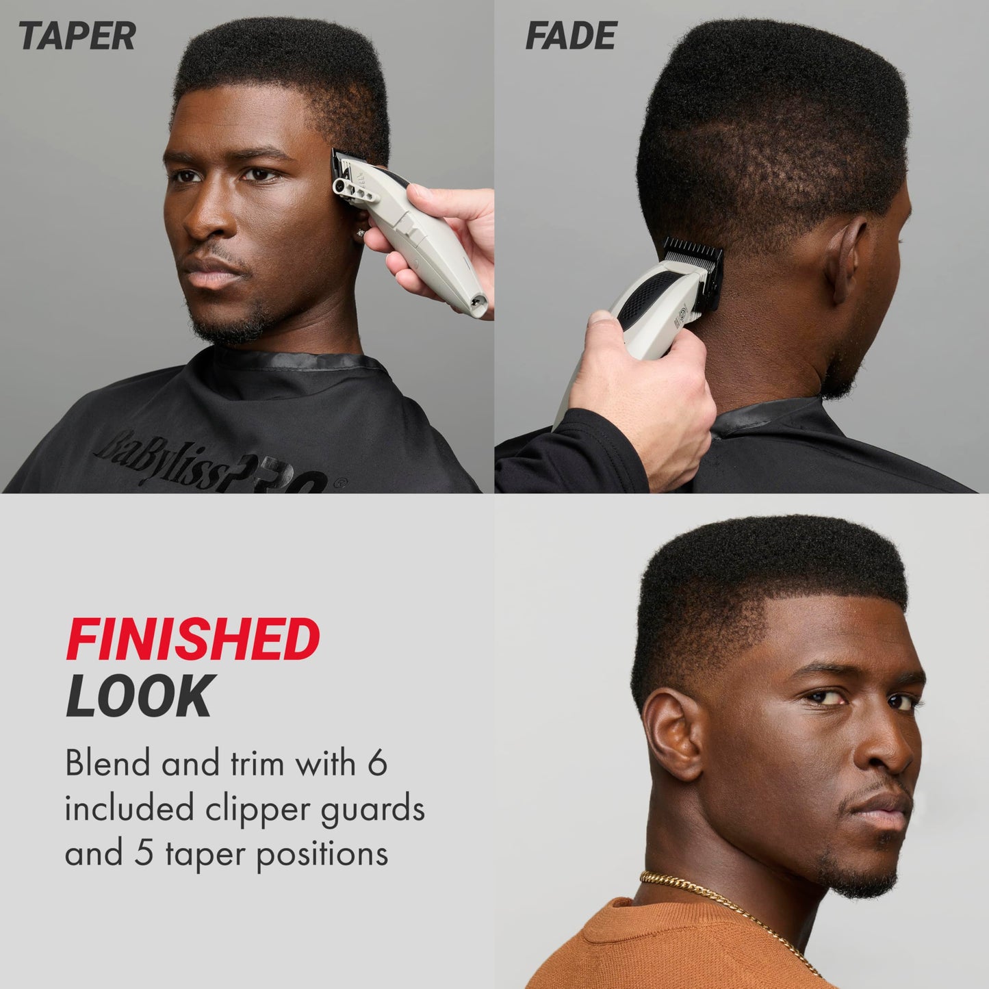 LithiumFX Cord/Cordless Lithium Ergonomic Hair Clippers for Men