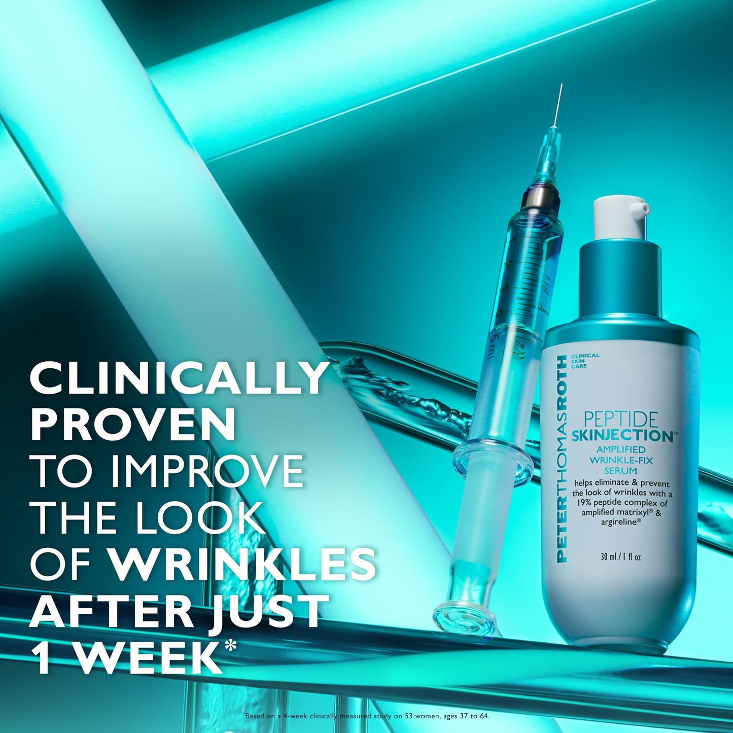 Peter Thomas Roth | Peptide Skinjection™ Amplified Wrinkle-Fix Serum, Clinically Proven Refillable Serum for Anti-Aging and Loss of Firmness, Matrixyl and Argireline, For All Skin Types