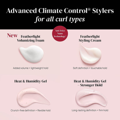 Ouidad Advanced Climate Control Heat & Humidity Gel for Curly Hair – Crunch-Free, Soft Hold Styling Gel, Fights Frizz & Locks In Moisture for Defined Curls, All Curl Types, Sulfate & Silicone-Free