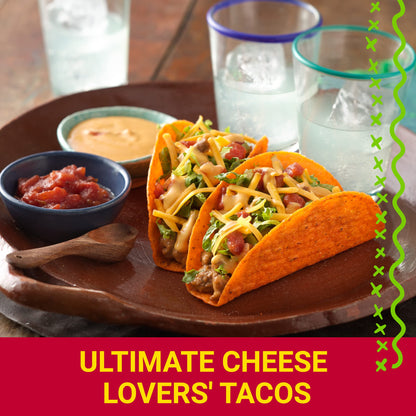 Old El Paso Bold Taco Dinner Kit with Nacho Cheese Flavored Stand 'N Stuff Taco Shells, Taco Sauce, and Seasoning Mix, 10 Ct, 9.5 oz