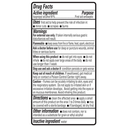 Amazon Basics 91% Isopropyl Alcohol First Aid Antiseptic, Unscented, 16 Fl oz, 1-Pack