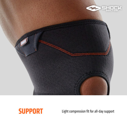 Shock Doctor Knee Brace Compression Sleeve Support (1 Unit). Helps Pain / Healing from Arthritis, Bursitis, Tendonitis, Meniscus Tear, Patella Alignment and more. For Basketball, Football, Running and most Sports. Increases Blood Flow. Knee Wrap for...