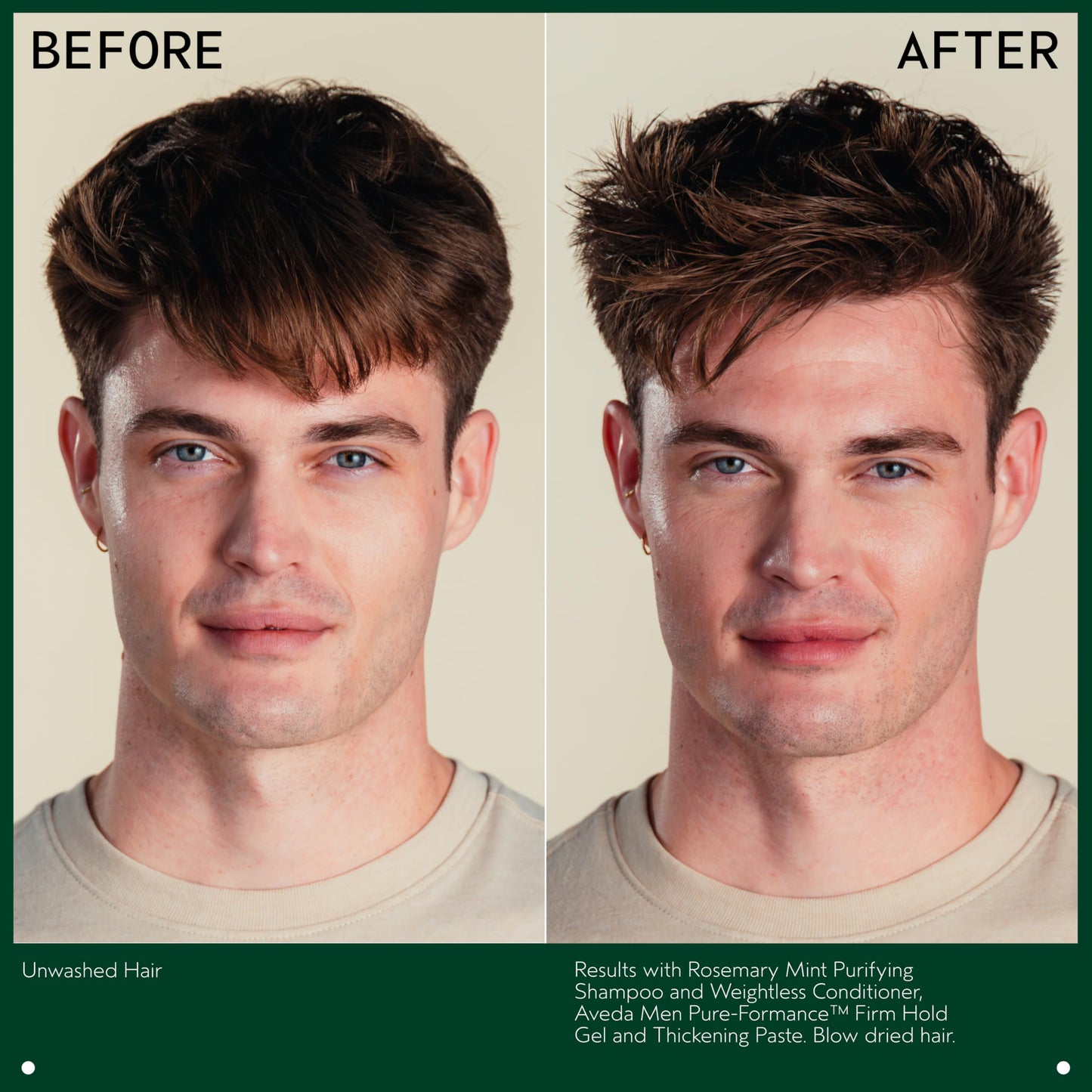 Aveda Men Pure-Formance Firm Hold Hair Gel for Men | Maximum Hold, Control, Shine | 93% Naturally Derived*, 5 Fl Oz