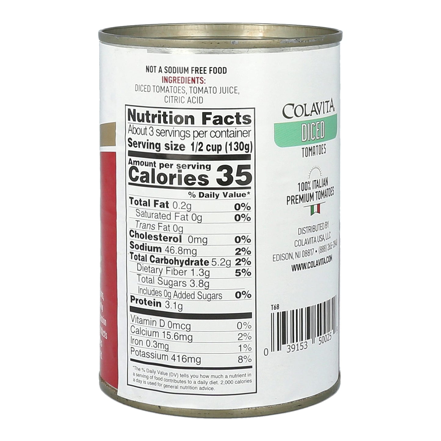 Colavita Canned Tomatoes - Diced, 14.1oz Can