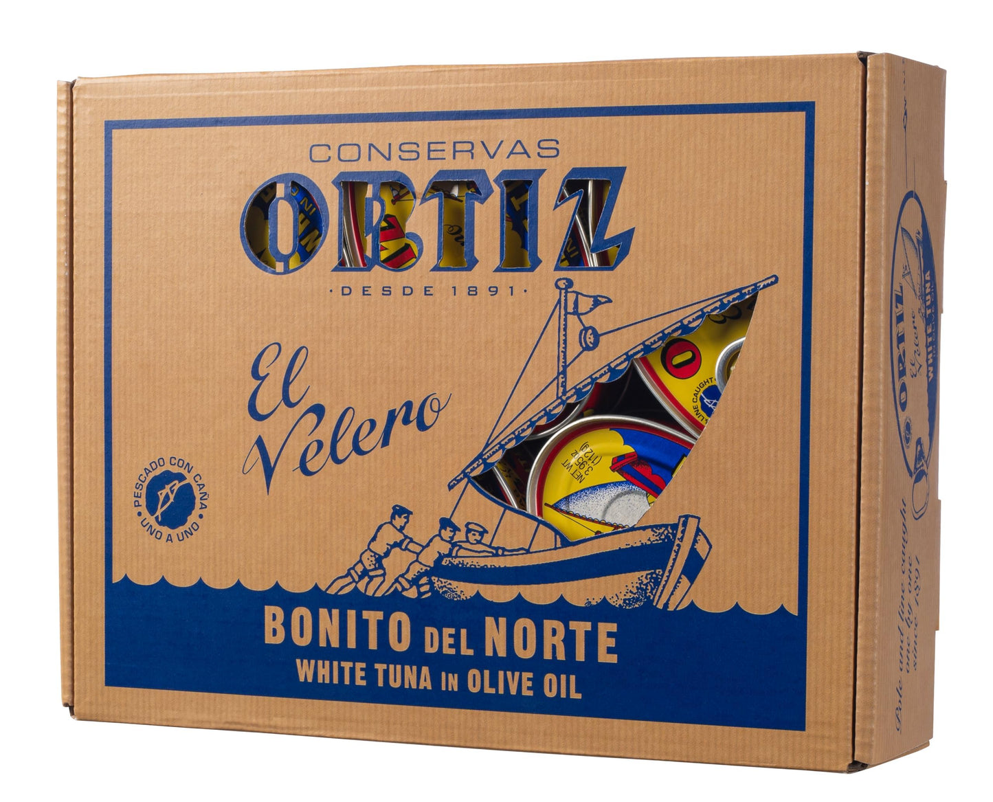 Ortiz Spanish Tuna, Special Edition Gift Pack of 12, Tender Wild Caught Tuna Fillets Hand Packed in Extra Virgin Olive Oil, Gourmet Gift for Foodies