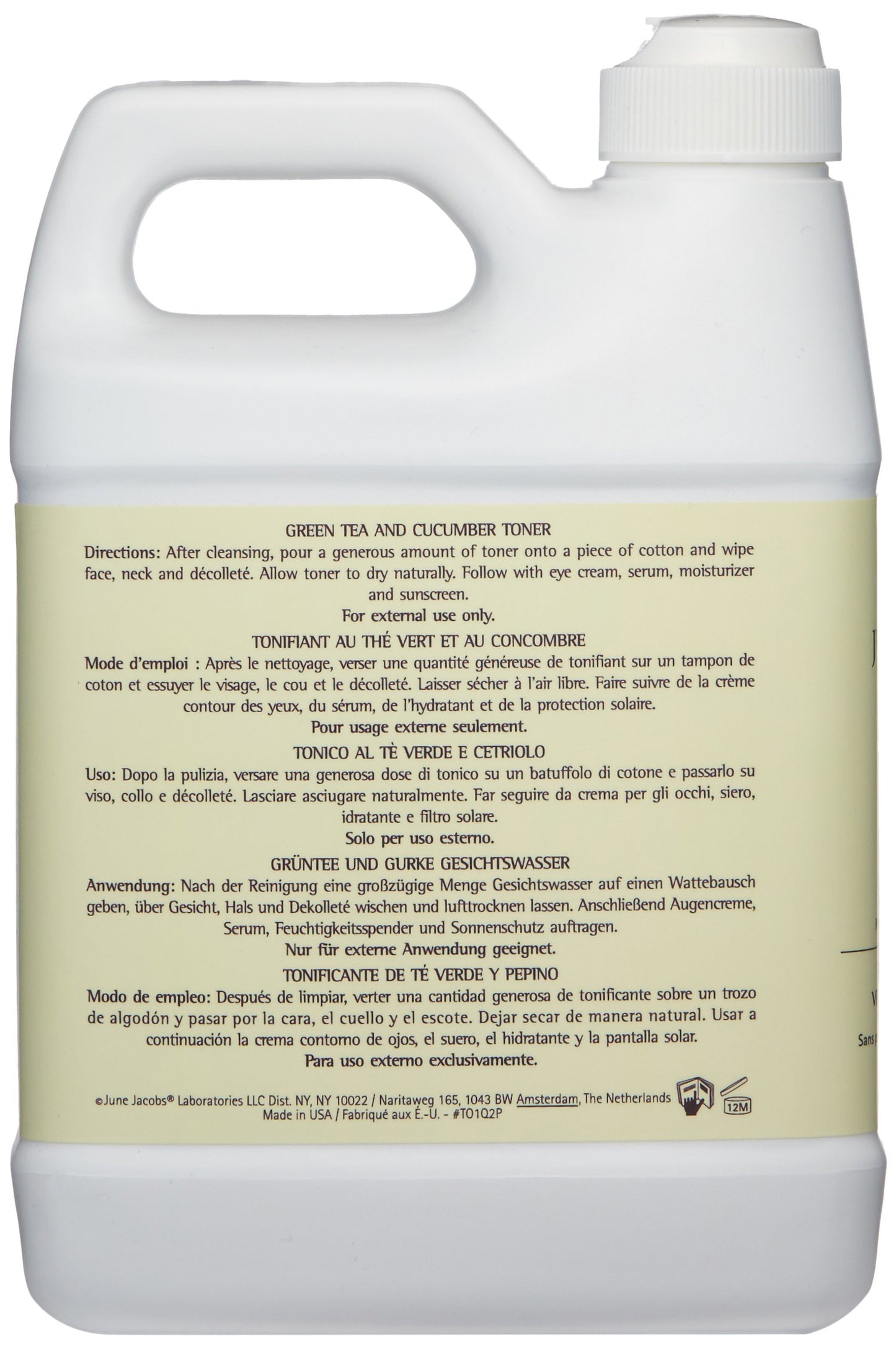 June Jacobs Green Tea and Cucumber Toner, 32 Fl Oz