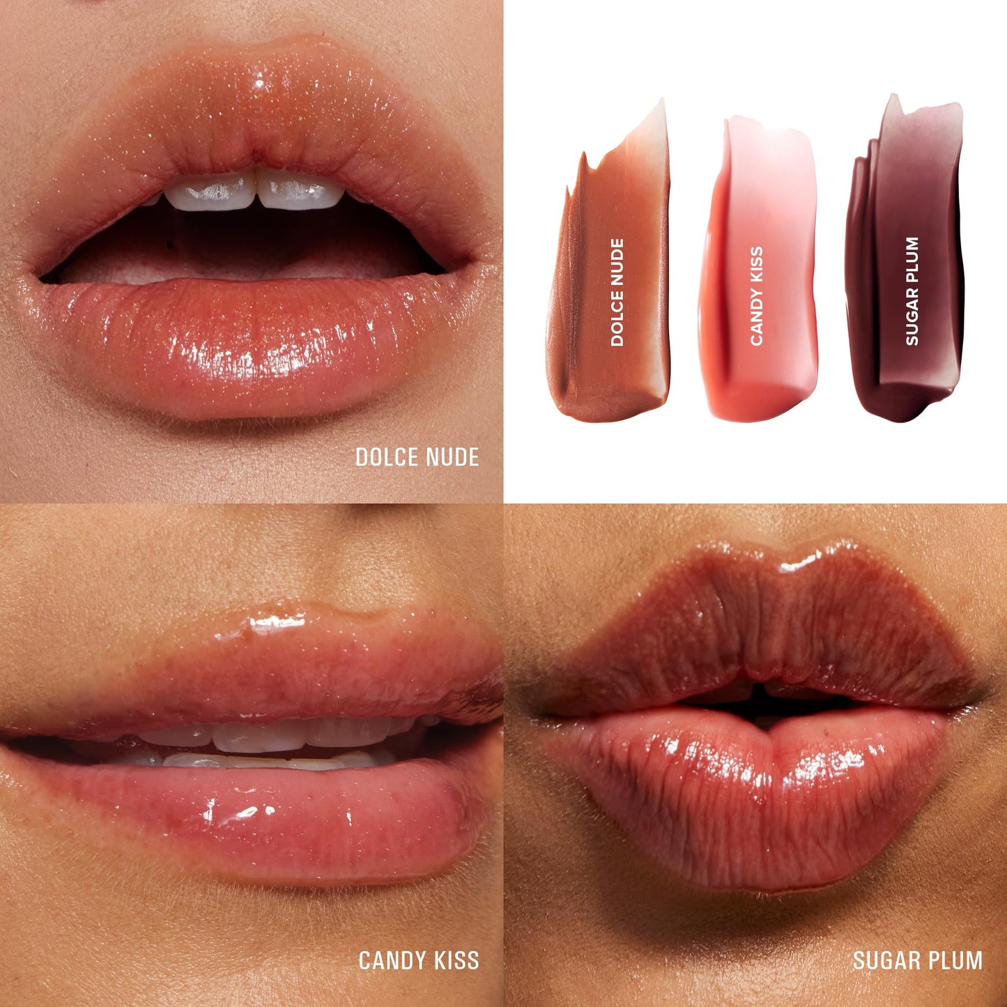 Nudestix Hydrating Peptide Lip Butter Tint Set – 3-Piece Glossy Lip Balm Kit with Avocado, Shea Butter & Peptides | Plumping, Moisturizing Nude Lip Tints | Clean, Vegan & Cruelty-Free