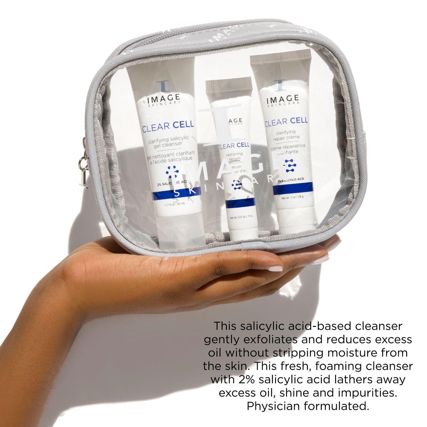 IMAGE Skincare, Clear Cell 3-Step Introductory Regimen Set for Clear Pores and Healthy Looking Skin, White, 3.2 Ounce