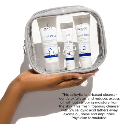 IMAGE Skincare, Clear Cell 3-Step Introductory Regimen Set for Clear Pores and Healthy Looking Skin, White, 3.2 Ounce