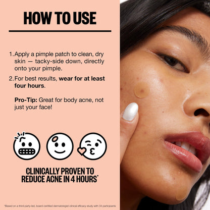 PEACE OUT Acne Healing Dots Hydrocolloid Pimple Patches, Acne Spot Treatment with Salicylic Acid, Retinol, and Aloe Vera for Blemishes and Breakouts, 40 Count