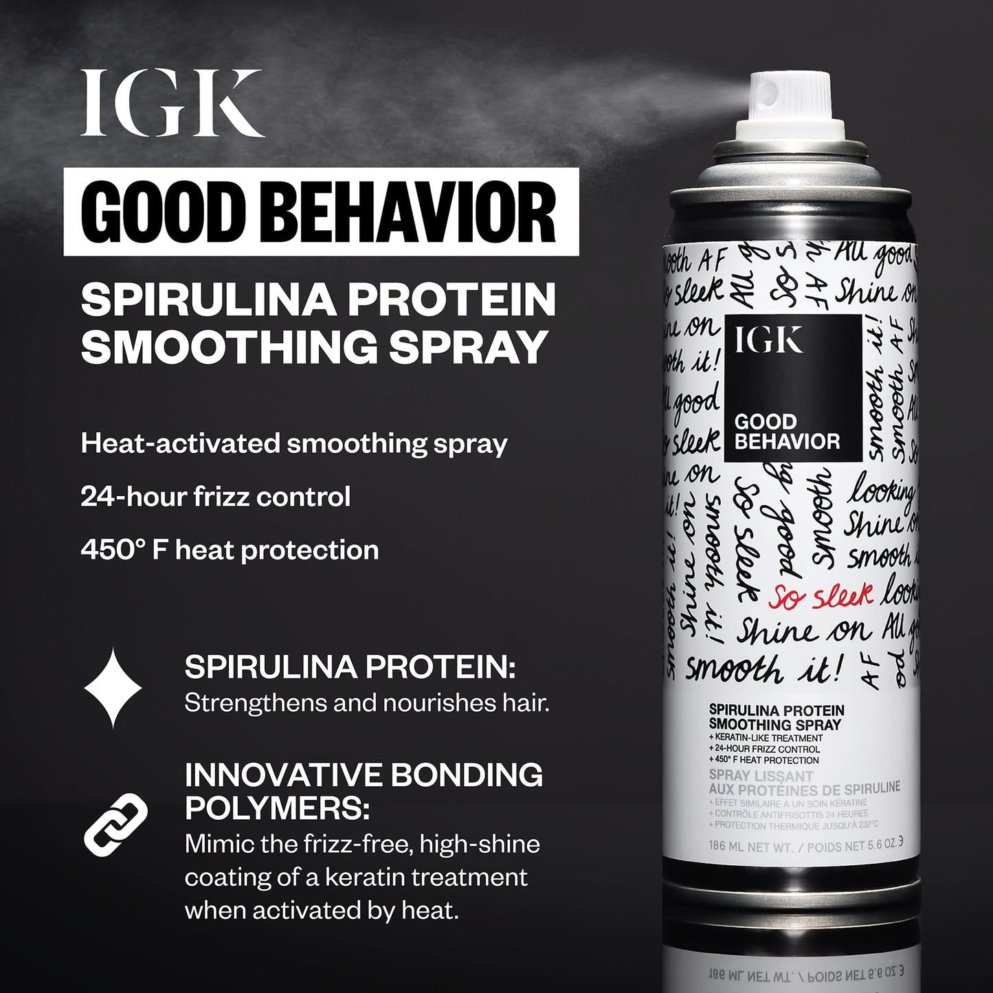 IGK Must Have Travel Kit Holiday 2025 – Includes GOOD BEHAVIOR Smoothing Spray, DISCO DISCO Shine Spray & ANTISOCIAL Dry Hair Mask – TSA Approved Travel Size Hair Essentials