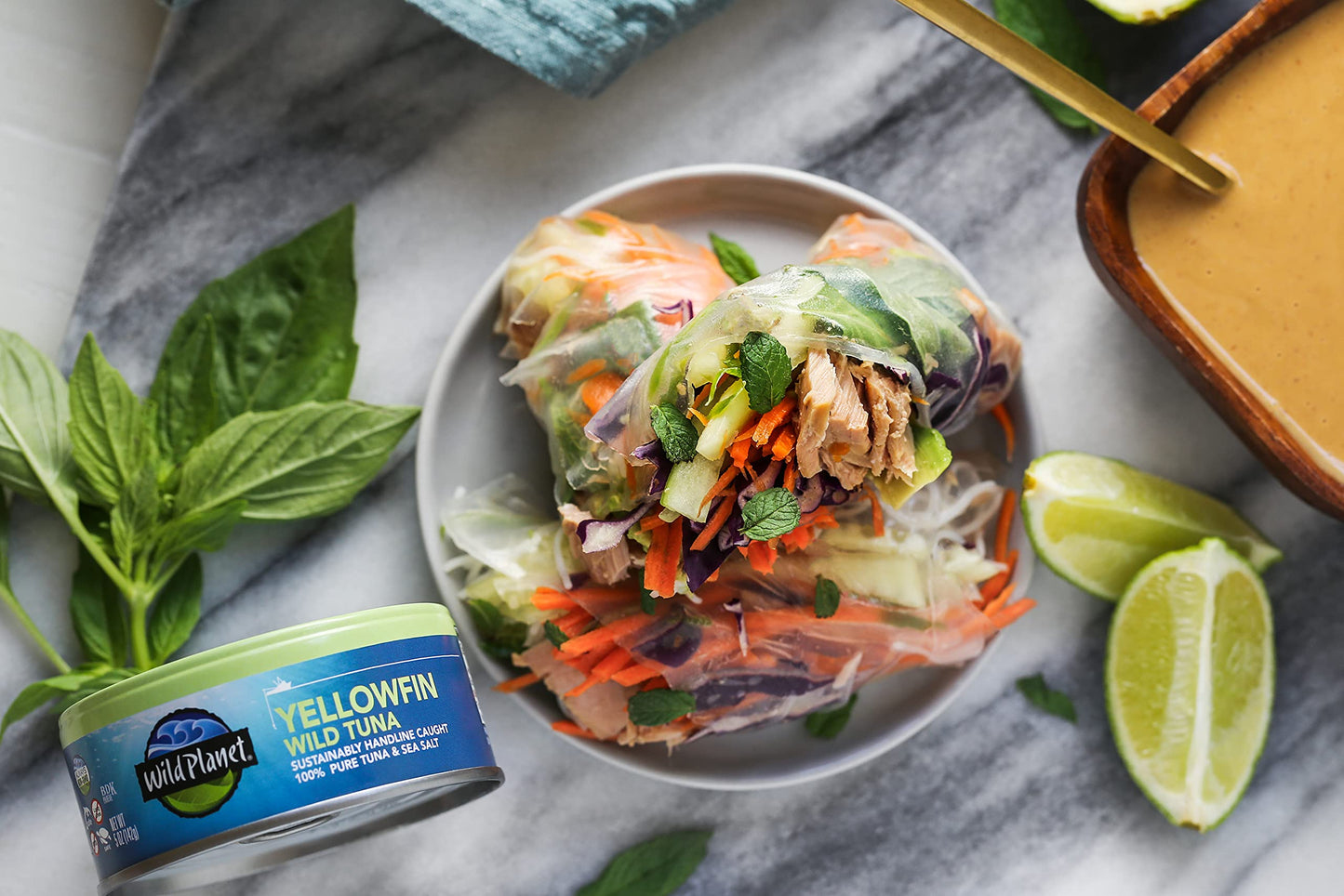 Wild Planet Wild Yellowfin Tuna, Tinned Fish, Canned Tuna, Sustainably Wild-Caught, Non-GMO, Kosher, Gluten Free, Keto and Paleo, 5 Ounce (Pack of 12)