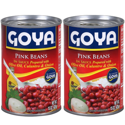 Goya Foods Pink Beans in Sauce, 15-Ounce (Pack of 2)