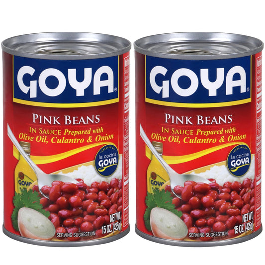 Goya Foods Pink Beans in Sauce, 15-Ounce (Pack of 2)