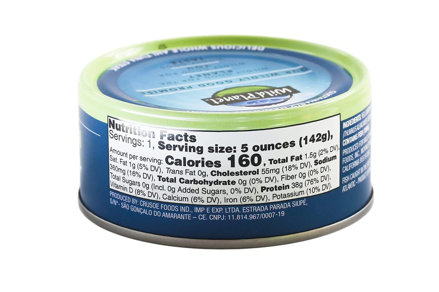 Wild Planet Wild Yellowfin Tuna, Tinned Fish, Canned Tuna, Sustainably Wild-Caught, Non-GMO, Kosher, Gluten Free, Keto and Paleo, 5 Ounce (Pack of 12)