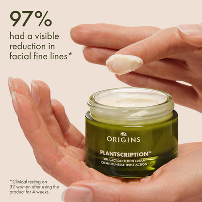 Origins Plantscription Triple-Action Youth Cream | Our Firming, Smoothing, Hydrating Face Cream | With Our Signature Blend of Anogeissus and Peptides, 1.7 Fl Oz