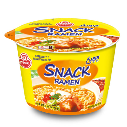 OTOKI Snack Ramen Bowl, 6 x 90g – Mild Noodle Ramen Soup, Perfectly Chewy Noodles, Quick 2-Minute Preparation