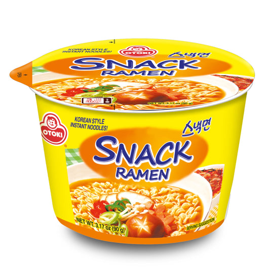 OTOKI Snack Ramen Bowl, 6 x 90g – Mild Noodle Ramen Soup, Perfectly Chewy Noodles, Quick 2-Minute Preparation