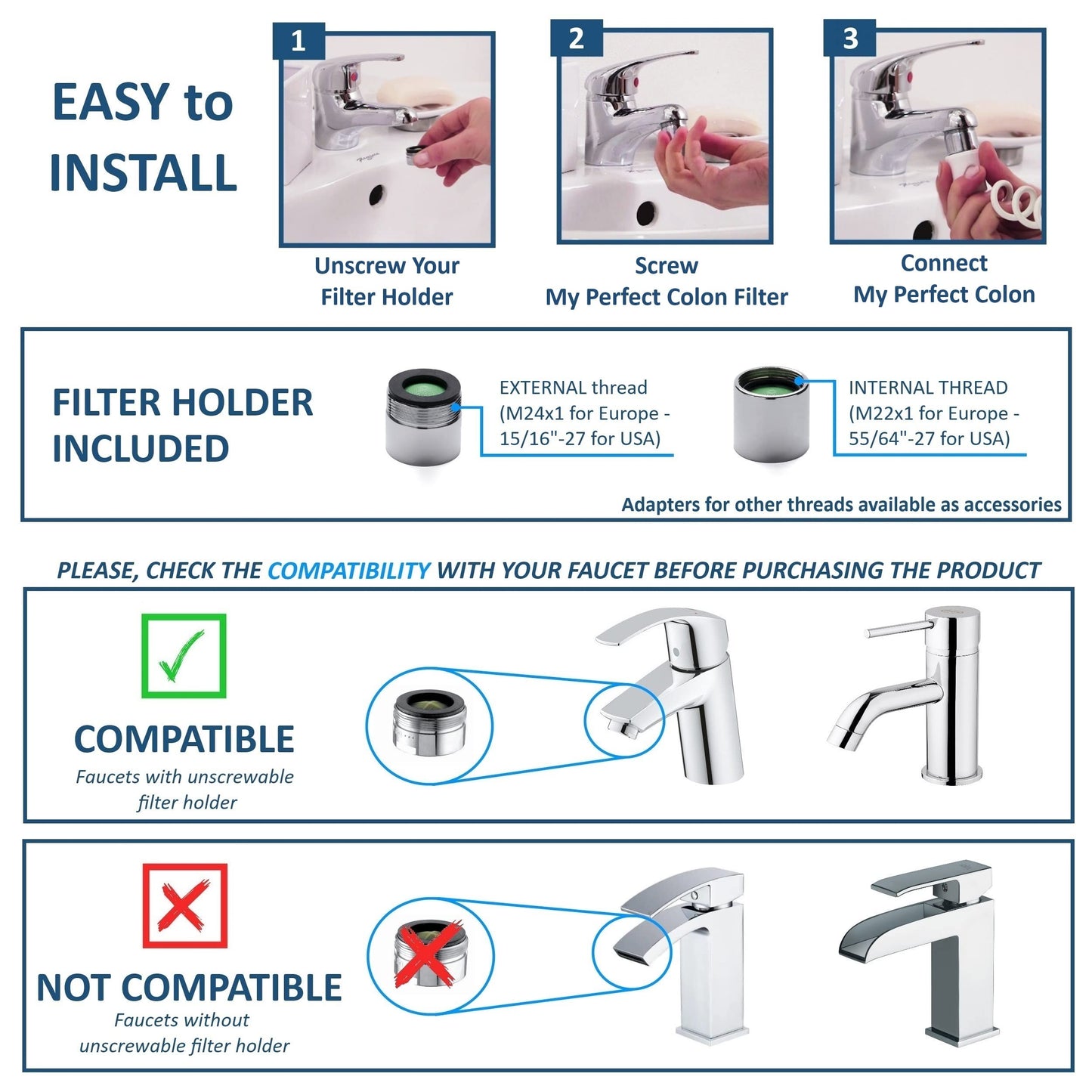 Colon Cleanse MY PERFECT COLON CARE TRAVEL, Enema Kit for Colon Cleansing, It Connects to the Faucet, Douche for Colonic Irrigation at Home and on the Go, Travel Adapter Included, Italian Product