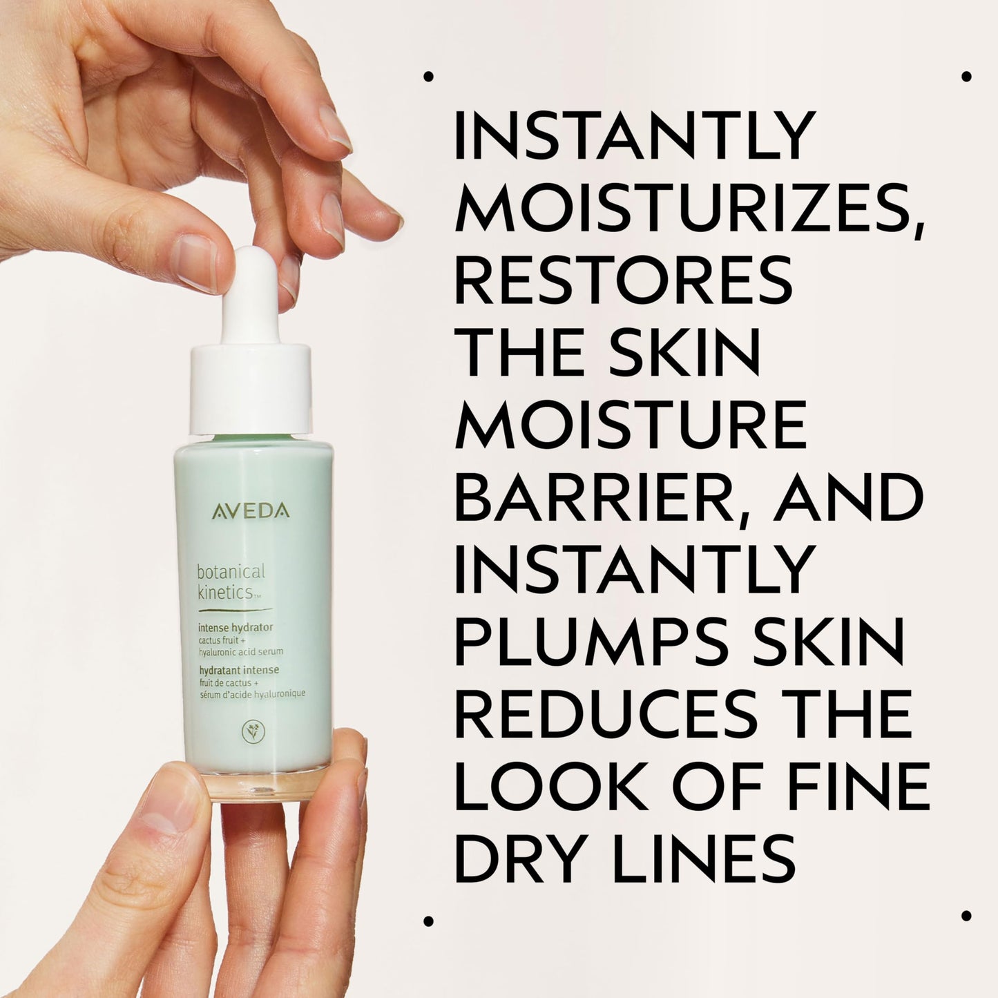 Aveda Botanical Kinetics Intense Hydrator Serum | Restores Skin Moisture Barrier | Minimizes the Look of Dry, Fine Lines | with Plant-Derived Hyaluronic Acid | 98% Naturally Derived*, 1 Fl Oz