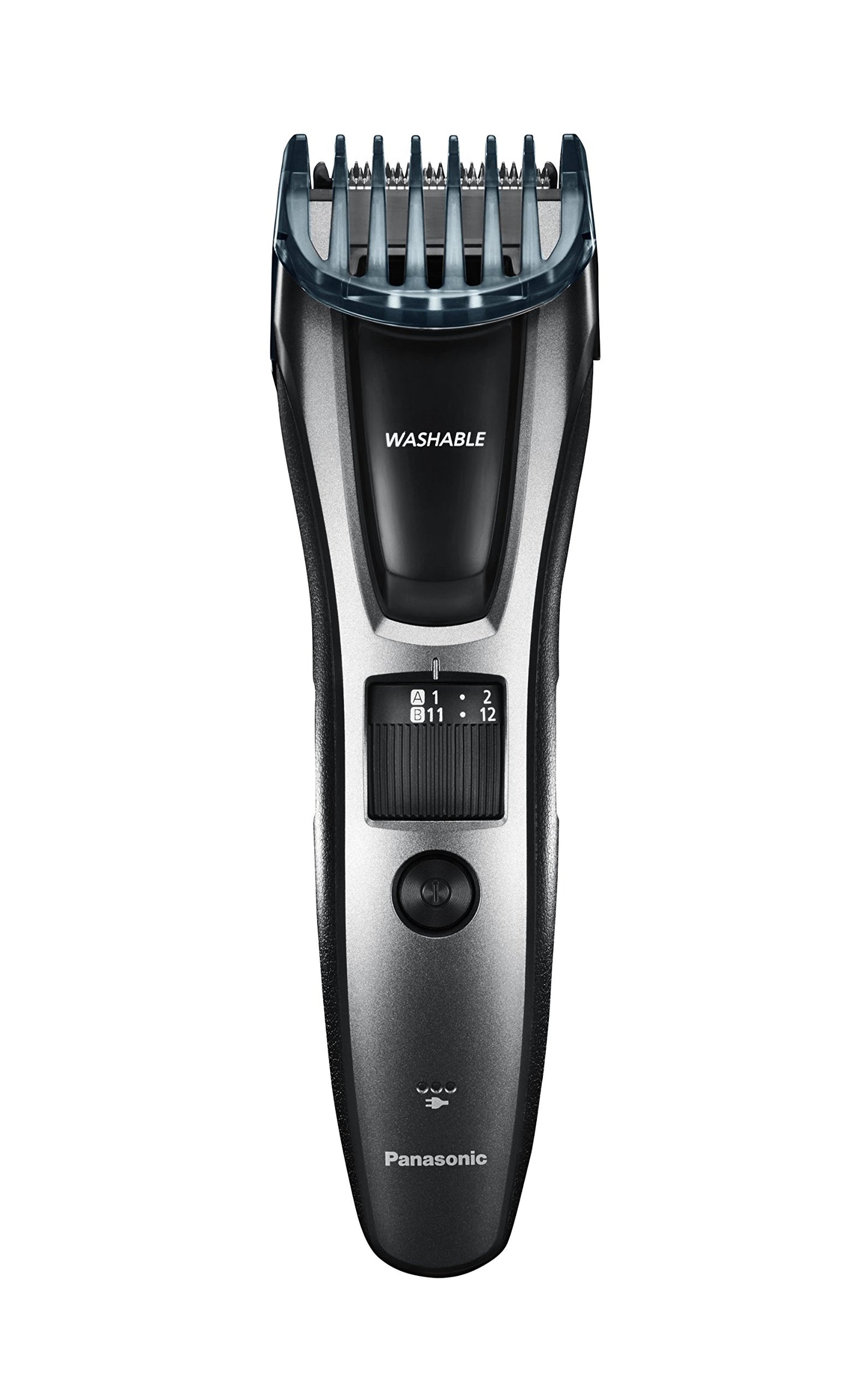 Panasonic Hair and Beard Trimmer, Men's, with 39 Adjustable Trim Settings and Two Comb Attachments for Beard and Hair, Corded or Cordless Operation, ER-GB60-K, Black