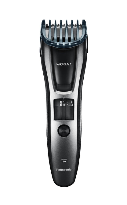 Panasonic Hair and Beard Trimmer, Men's, with 39 Adjustable Trim Settings and Two Comb Attachments for Beard and Hair, Corded or Cordless Operation, ER-GB60-K, Black