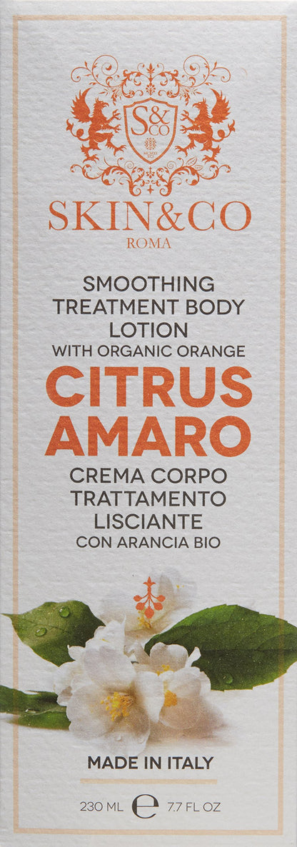 SKIN&CO Roma Smoothing Treatment Body Lotion with Citrus Amaro, 7.7 Fl Oz