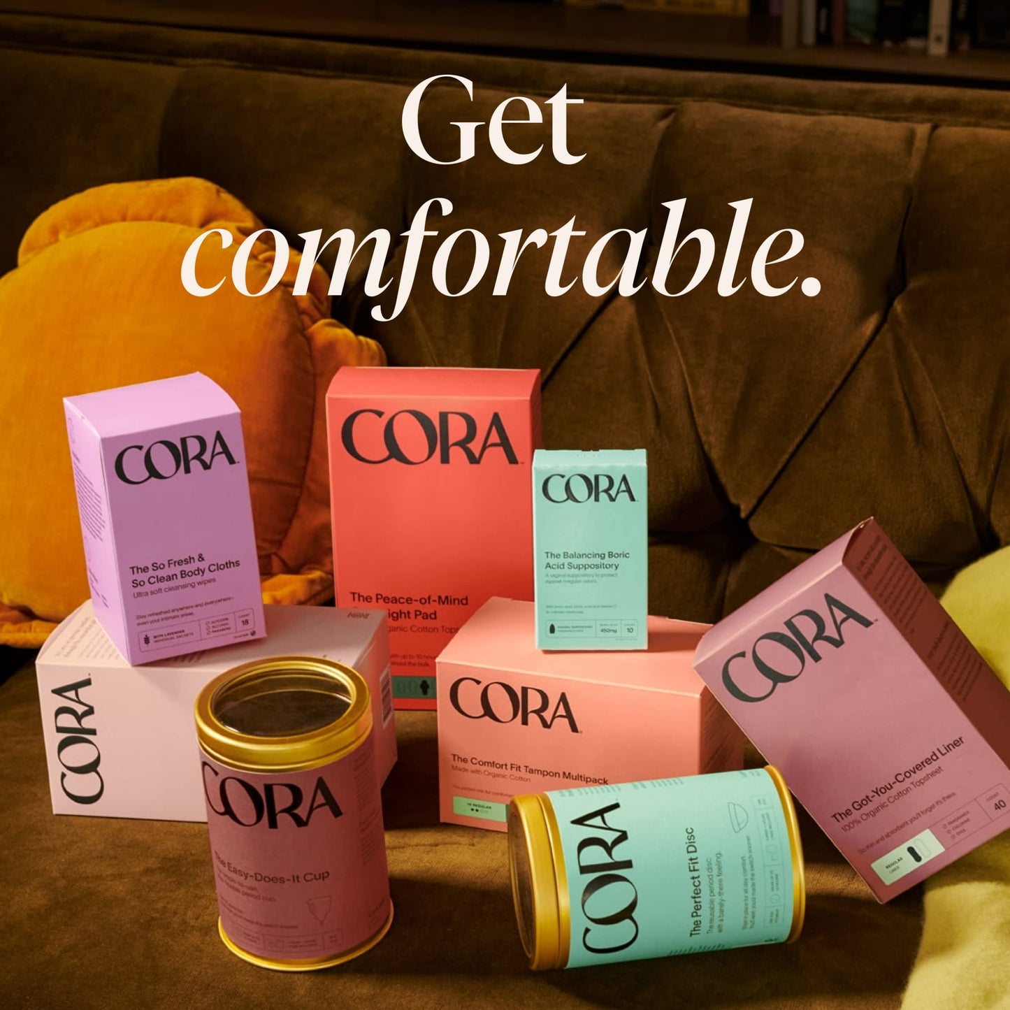 Cora Organic Feminine Care | Applicator and Non-Applicator Tampon Multipack | Eco-Conscious | 72 Total | Bundle Pack