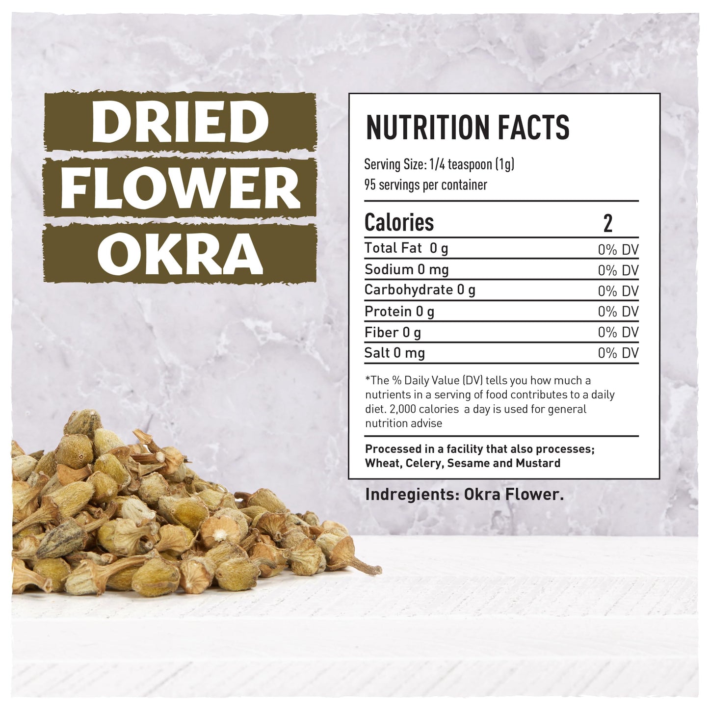 Eastanbul Dried Okra, 3.4oz Dried Ladies' Finger Ocra, Dry Ochro, Bamie AKA Kuru Bamya for Snacks, Stews, Stir Fries Rehydratable for Fried Okra, Gumbo, Turkish Food