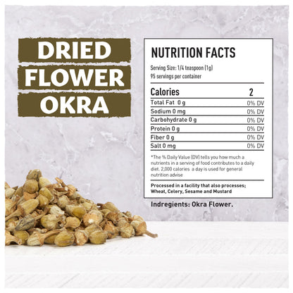 Eastanbul Dried Okra, 3.4oz Dried Ladies' Finger Ocra, Dry Ochro, Bamie AKA Kuru Bamya for Snacks, Stews, Stir Fries Rehydratable for Fried Okra, Gumbo, Turkish Food