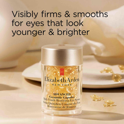 Elizabeth Arden Advanced Ceramide Eye Serum Capsules, Youth Restoring Daily Skin Care, 60 Count