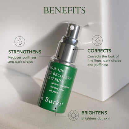 Kat Burki Rose Hip Intense Recovery Eye Serum with 1% Encapsulated Retinol, Vitamin C & Niacinamide, Reduces Dark Circles, Puffiness & Fine Lines, 0.5 Fl Oz