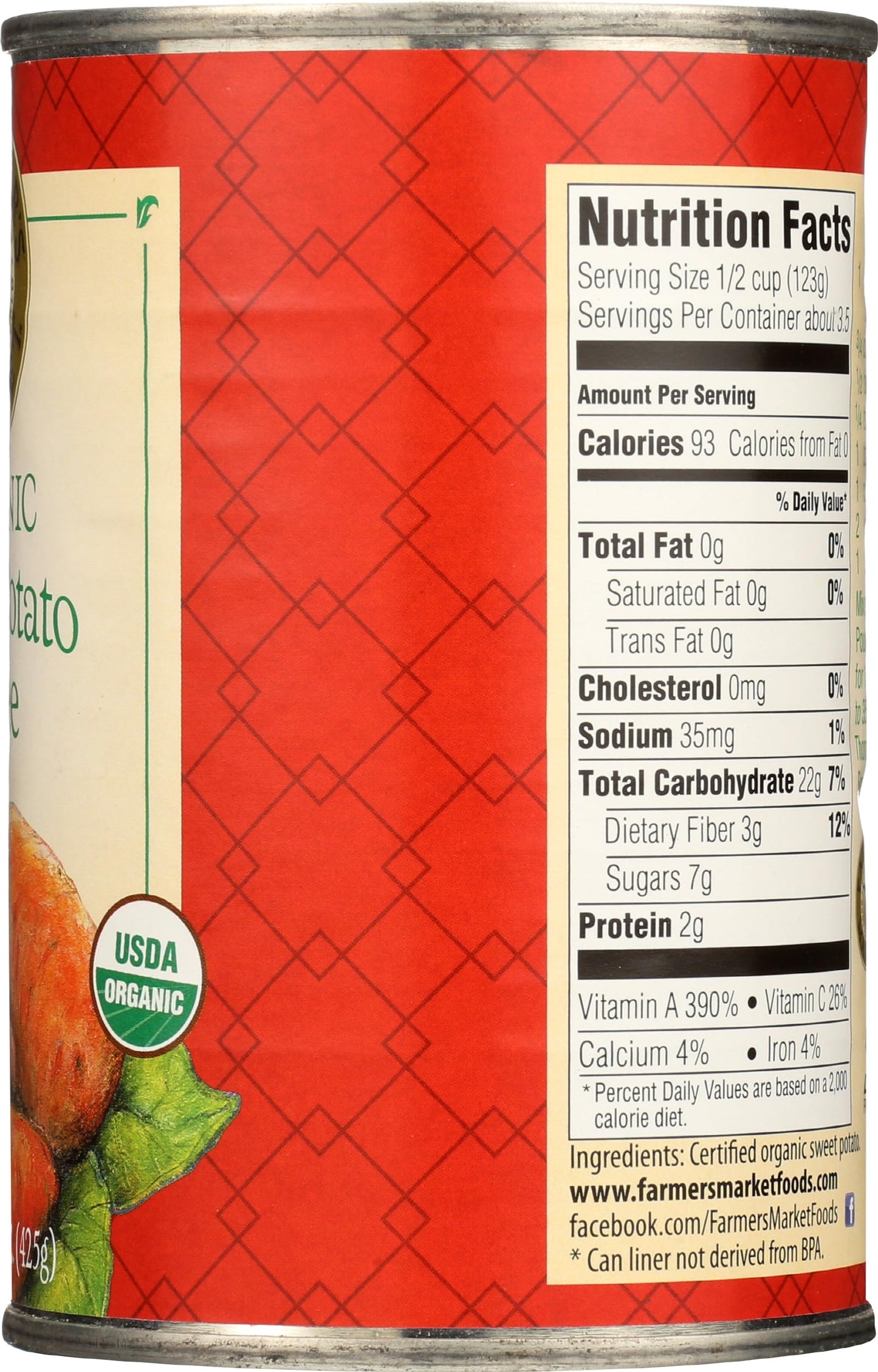 Farmers Market Foods Potato Swt Puree Org 15 OZ