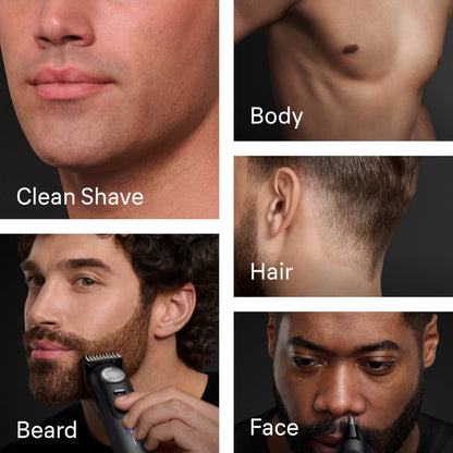 Braun Series 9 PRO All-in-One Beard & Body Grooming Kit for Men, Cordless Trimmer, Hair Clippers & Shaver for Face, Hair & Body with Gillette Labs Razor, AIO 9550