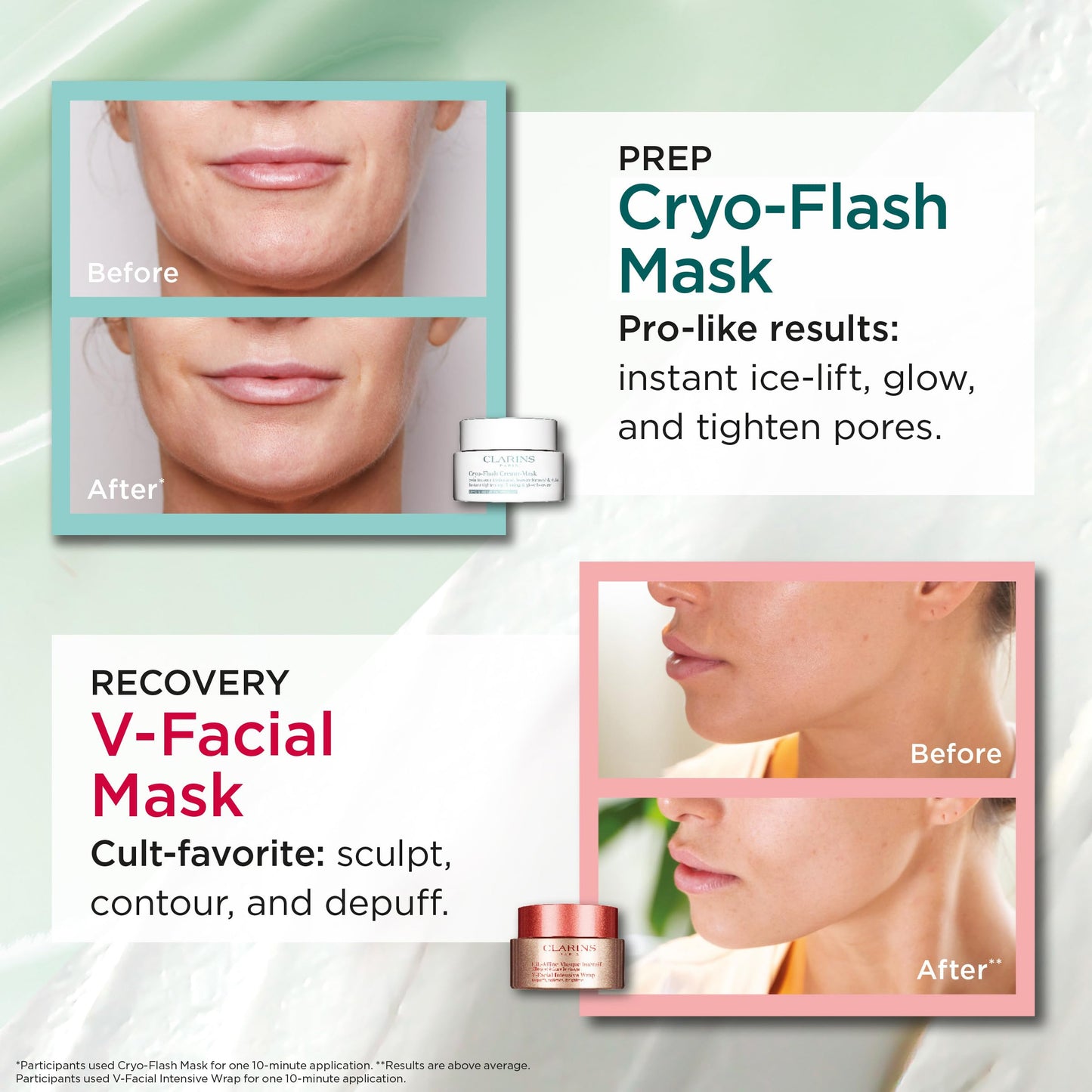 CLARINS Cryo-Flash Face Mask | Visible Lift Effect in 10 Minutes* | Visibly Minimizes Pores | Boosts Radiance | Pro Like Results | All Skin Types