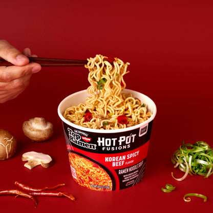 Top Ramen Hot Pot Fusions Korean Spicy Beef, 4.8 Ounce (Pack of 6)