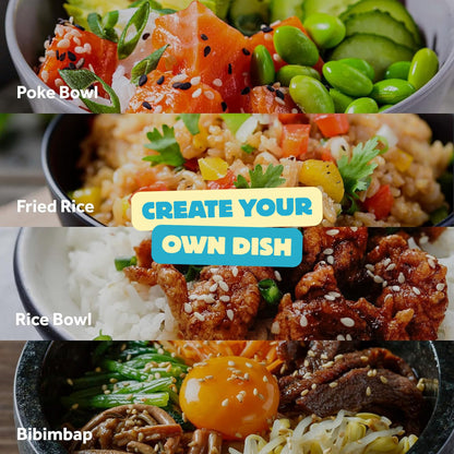 Premium Instant Rice | Sticky Sushi Rice | 0 Trans Fat/ 0 Cholesterol/ 0 Sodium | Ready in 90 Secs | Gluten-Free | Healthy Sticky White Rice Bowls (Bap) – | Long Shelf Life - O'Food