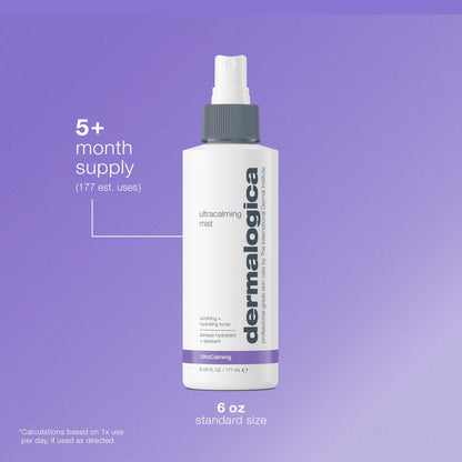 Dermalogica Ultracalming Mist, Facial Spray for Sensitive Skin with Aloe, Soothing and Hydrating - Quickly Relieves Inflammation and Discomfort, 6 Fl Oz
