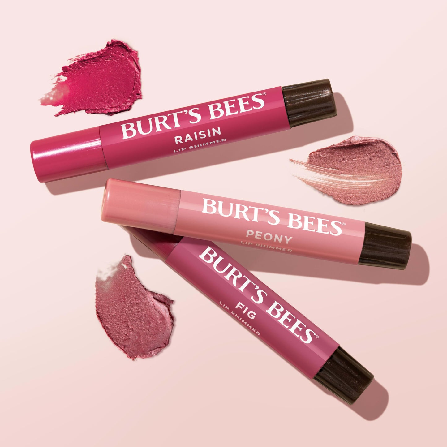 Burt's Bees Easter Basket Stuffers, Lip Shimmer Gift Set, Kissable Color, Warm Collection, 3-Pack, 0.09 oz.