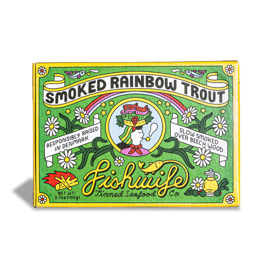 Fishwife Smoked Rainbow Trout 1-Pack (3.7 oz per tin) | ASC-Certified Sustainable Seafood, Gluten Free | Handpacked in BPA-NI Tins