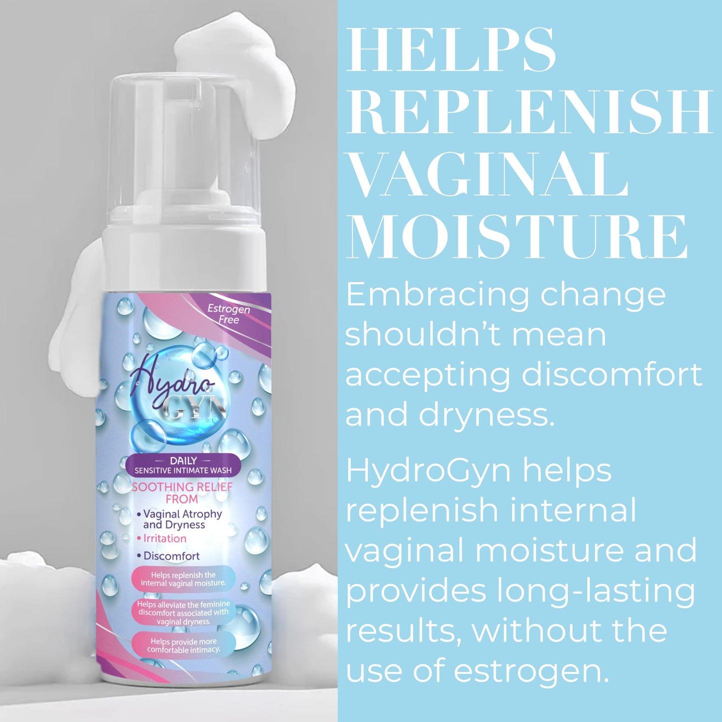 Feminine Care Bundle – Hydro GYN Vaginal Moisturizer (4 oz) with Reusable Applicator + pH-Balanced Feminine Wash – Hydrates, Soothes & Supports Intimate Comfort for Women
